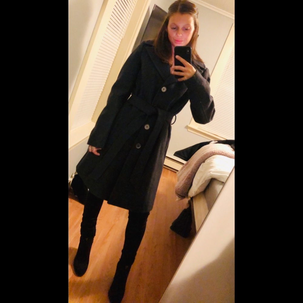 New beautiful Gray Michael Kors wool trench coat!
